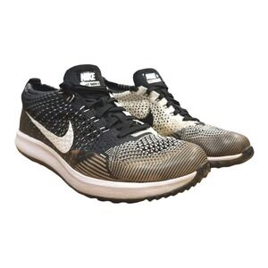 Nike Flyknit Racer G Golf‎ Shoes Oreo Black White 909769-001 Women's Size 8